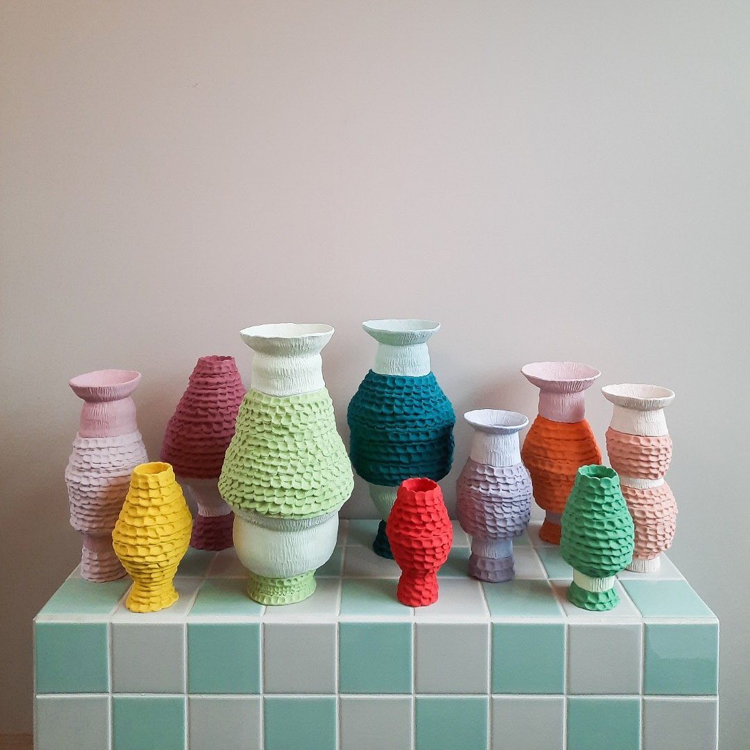 Steph Woods Ceramic Art Pepite Butter Vessels Vases Victoria Melbourne