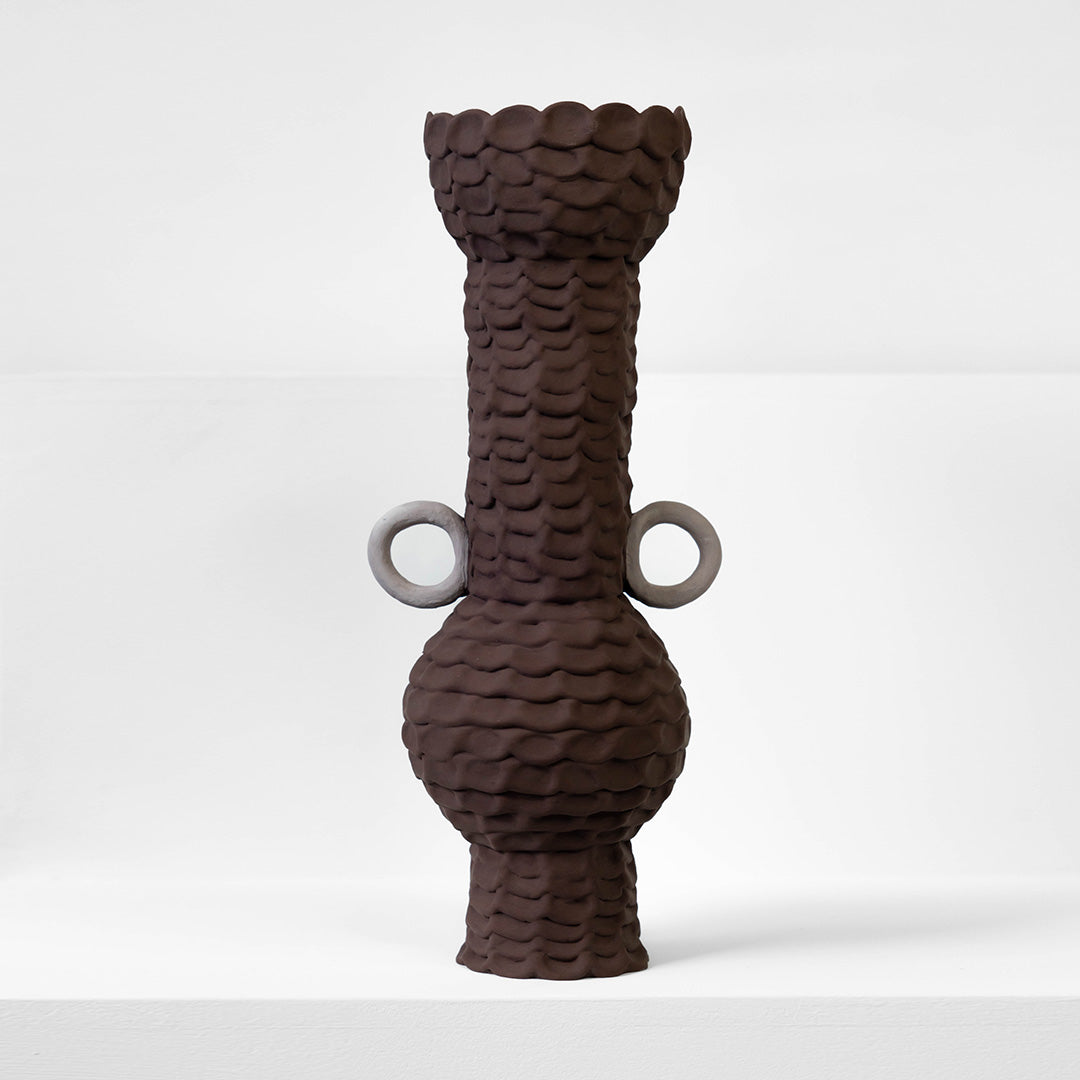 Brown Wicker Vase